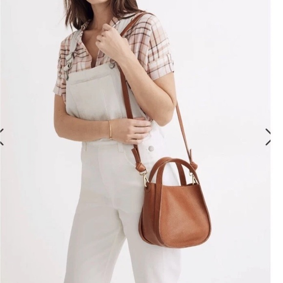 Madewell Sydney Leather Crossbody Bag Burnished Caramel Convertible - Picture 3 of 12